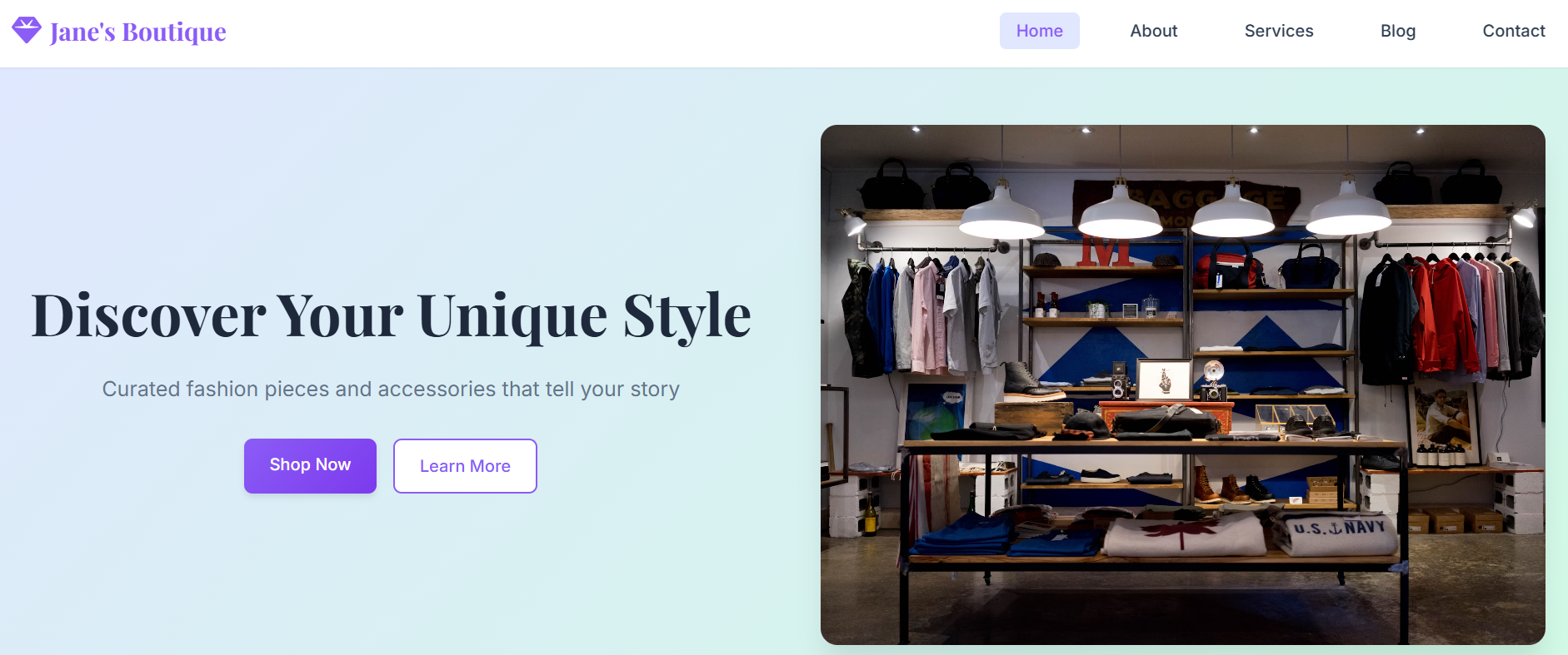 Retail website